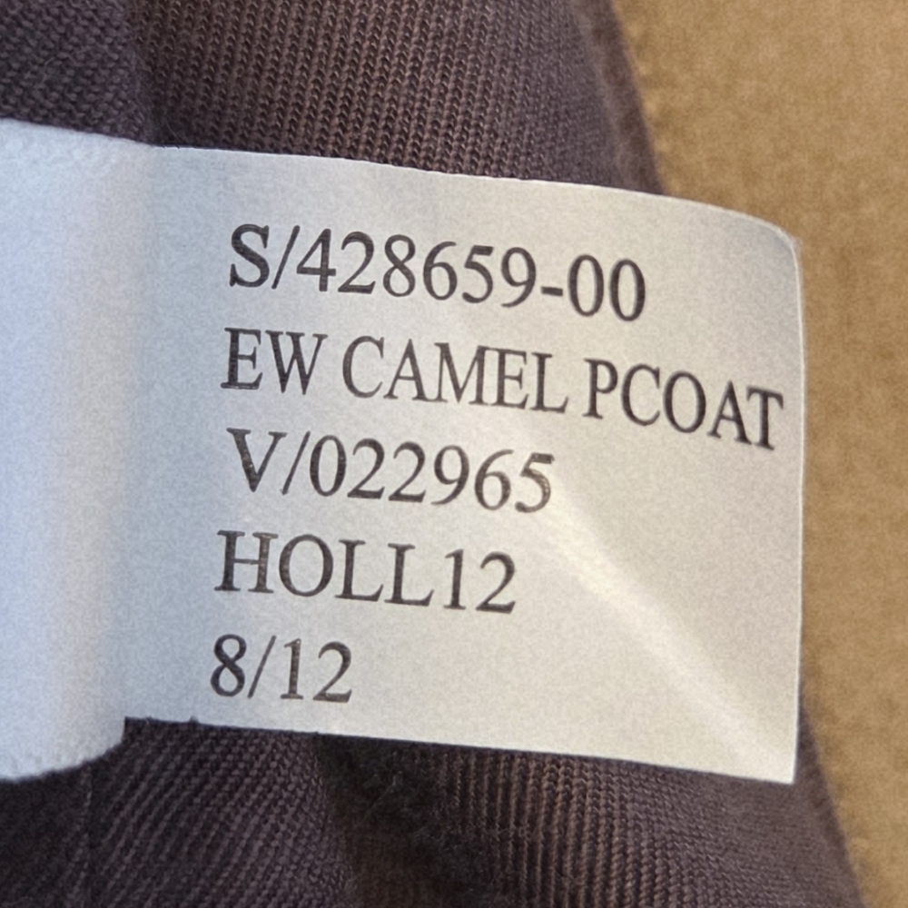 Banana Republic Italian Wool Camel Coat | Emmetex Fabric | Double Breasted Tailo - Picture 11 of 11